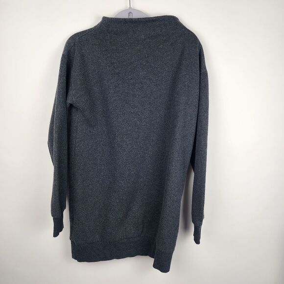 GYMSHARK WOMENS Mock Neck So Soft Jumper Dark Gray ZIP POCKETS TUNIC PULLOVER - Picture 6 of 7